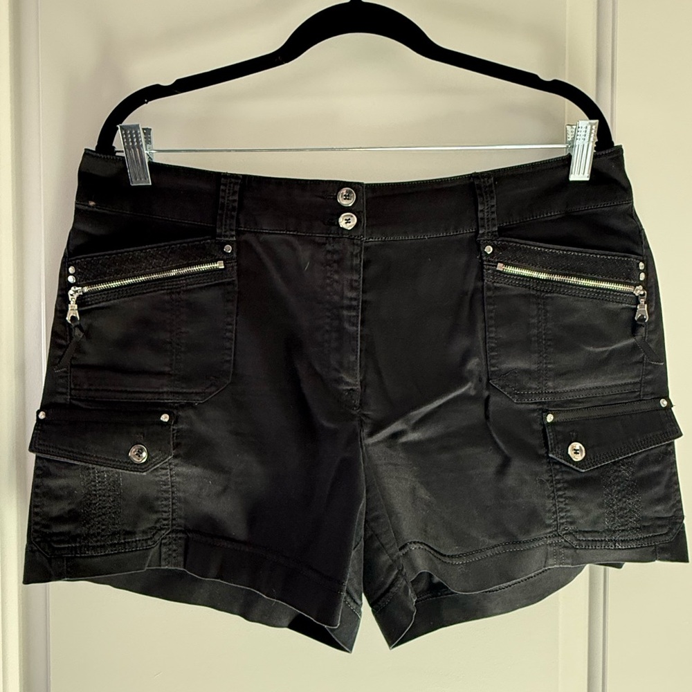 WHBM Cargo Shorts, Black, Size 12S